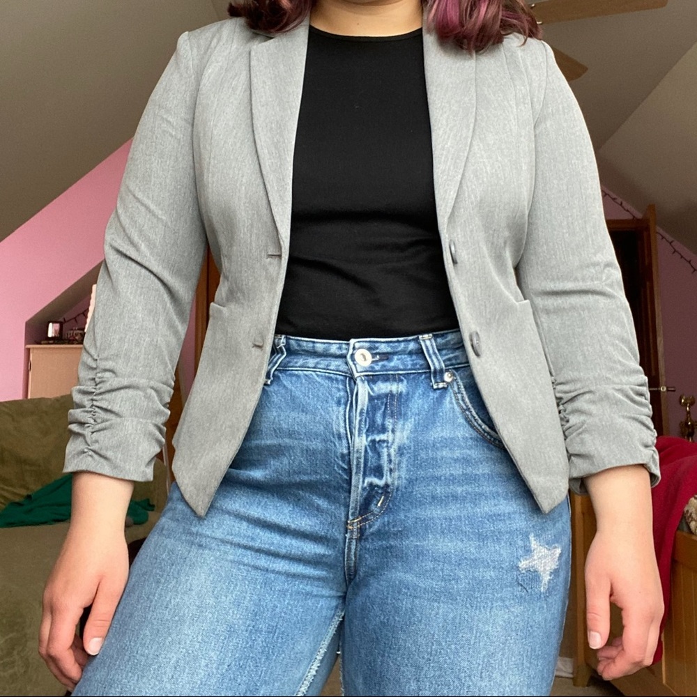 gray express blazer